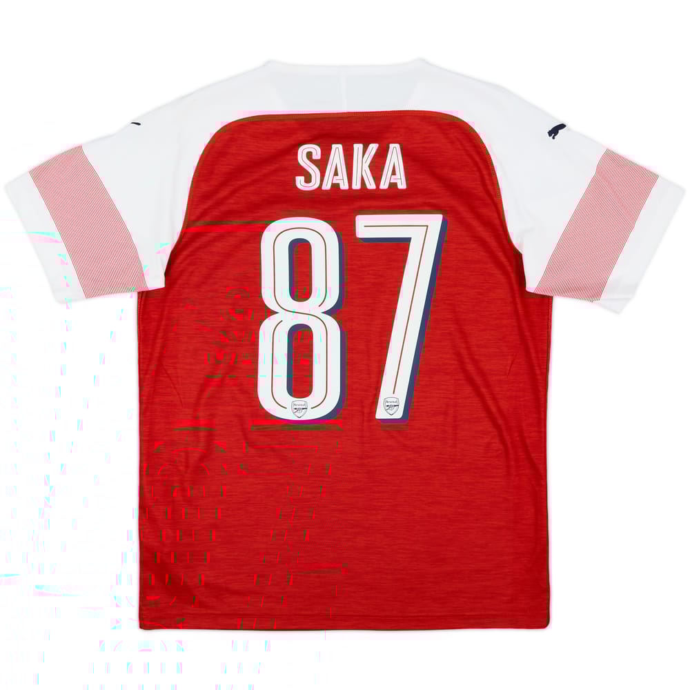 2018-19 Arsenal Home Shirt Saka #87 - 9/10 - (M)