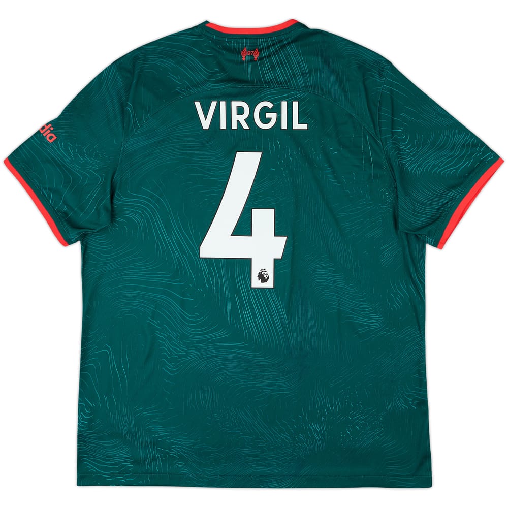 2022-23 Liverpool Third Shirt Virgil #4 - 8/10 - (XL)