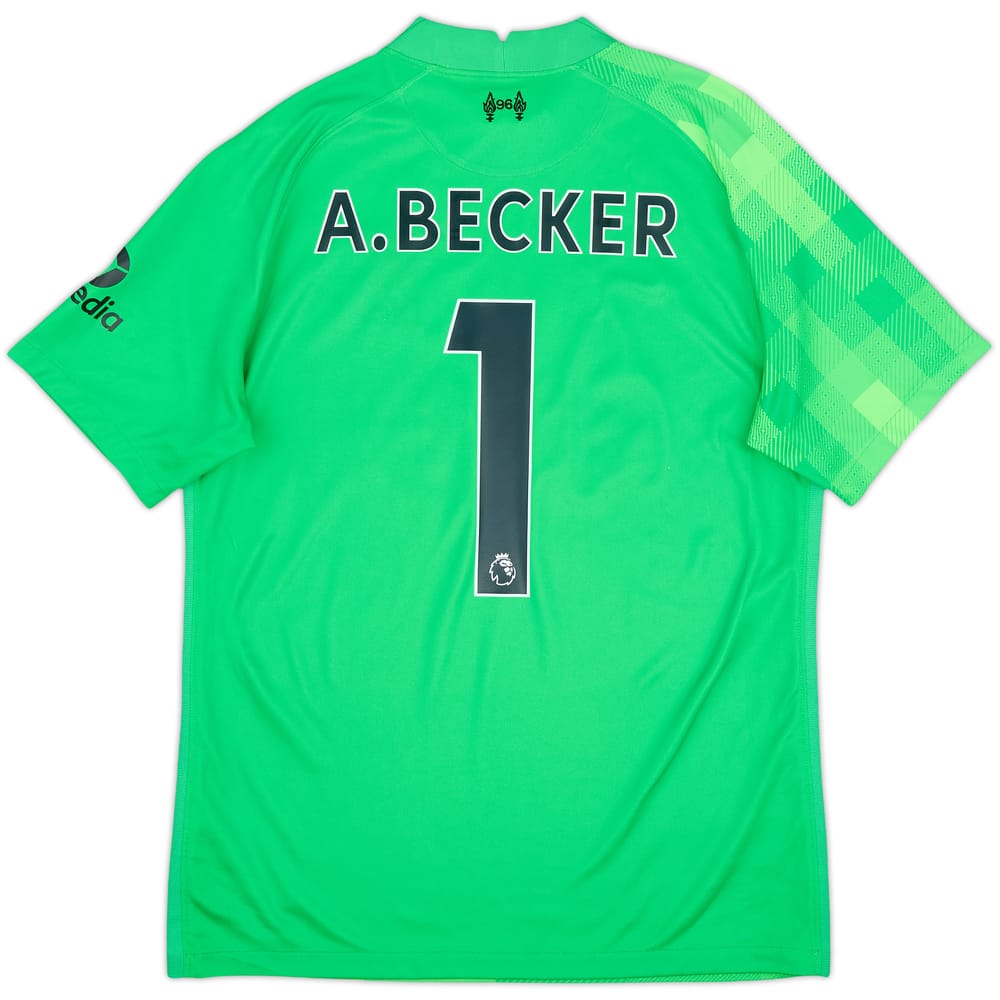 2021-22 Liverpool GK S/S Shirt A.Becker #1 - 10/10 - (M)
