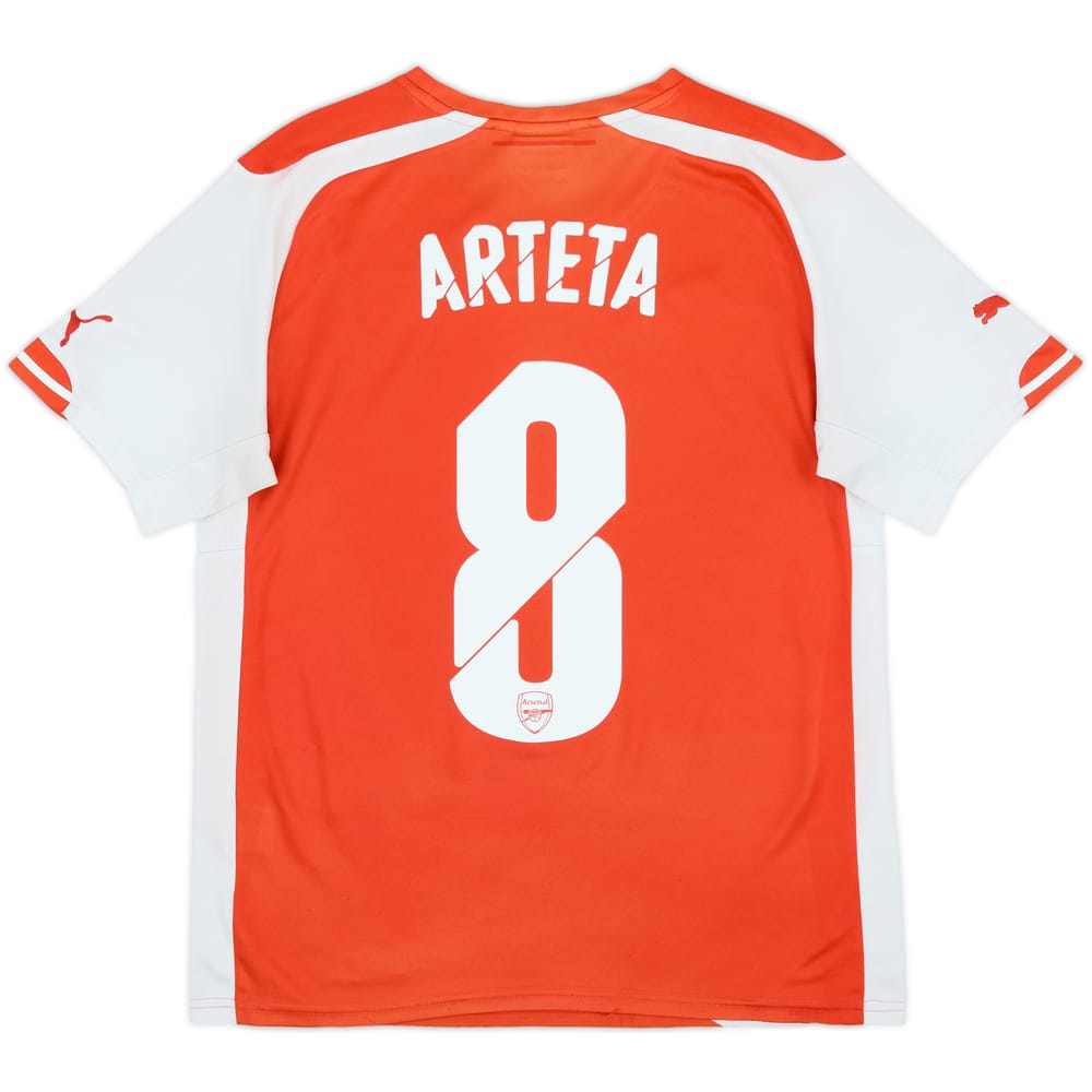 2014-15 Arsenal Home Shirt Arteta #8 - 6/10 - (S)