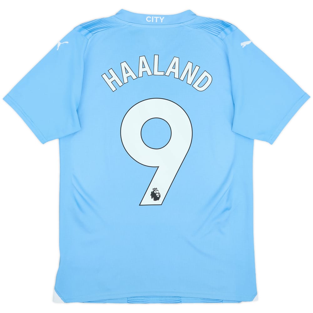 2023-24 Manchester City Home Shirt Haaland #9 - 9/10 - (S)