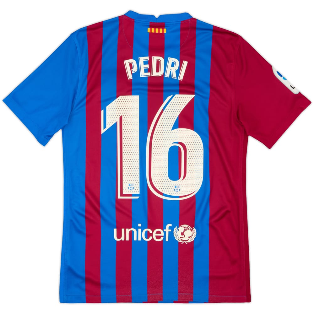 2021-22 Barcelona Home Shirt Pedri #16 - 9/10 - (S)