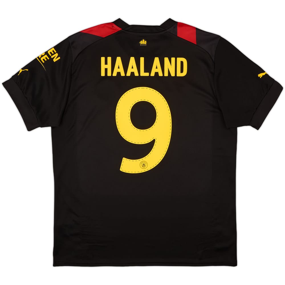 2022-23 Manchester City Away Shirt Haaland #9 - 9/10 - (L)