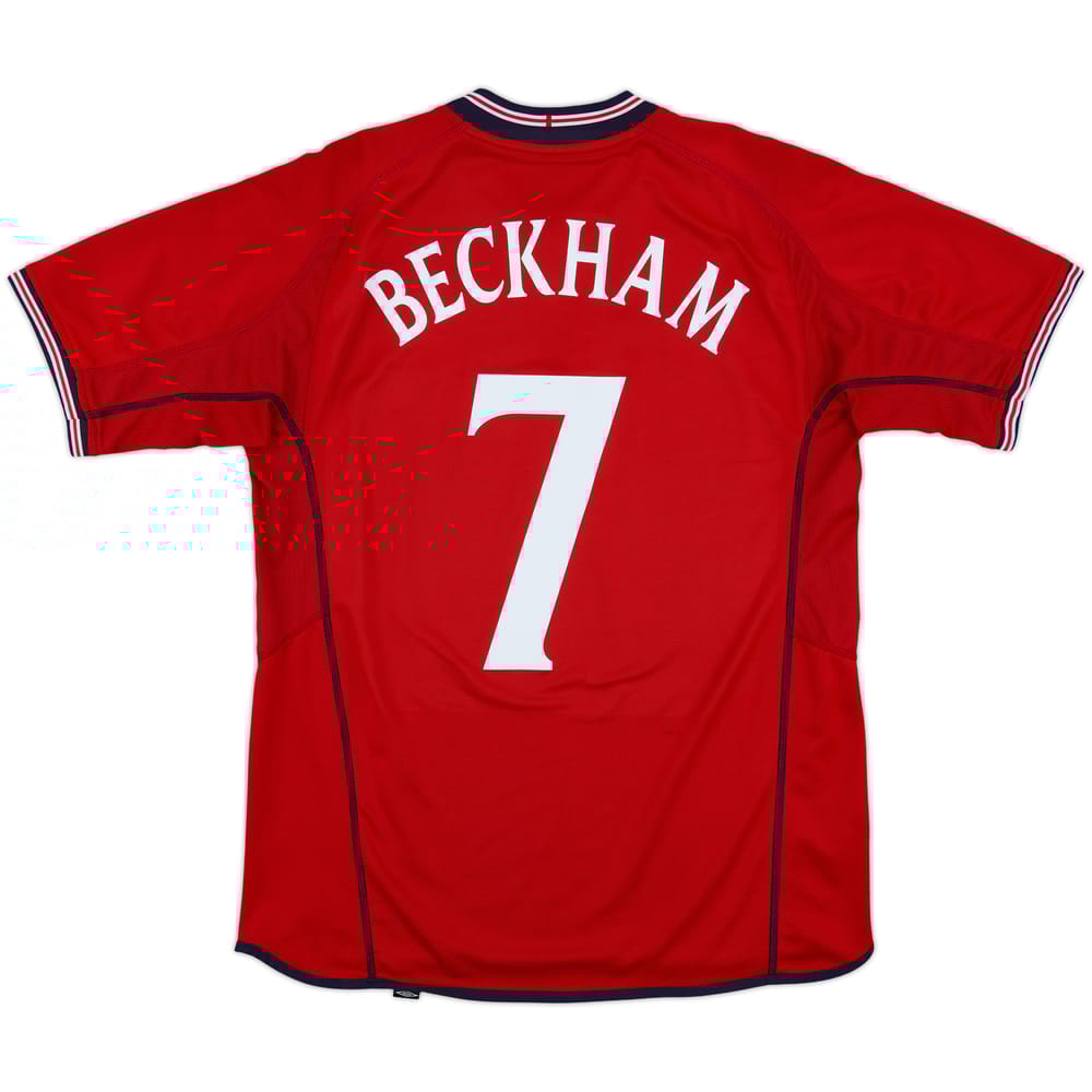 2002-04 England Away Shirt Beckham #7 - 7/10 - (L)