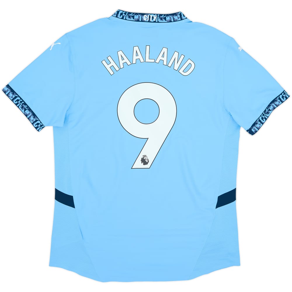 2024-25 Manchester City Authentic Home Shirt Haaland #9 - 10/10 - (XL)