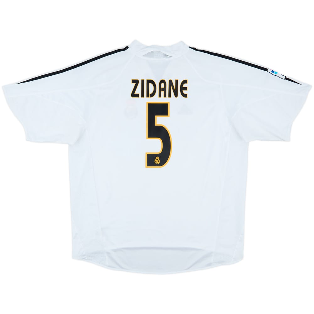 2004-05 Real Madrid Home Shirt Zidane #5 - 8/10 - (XL)