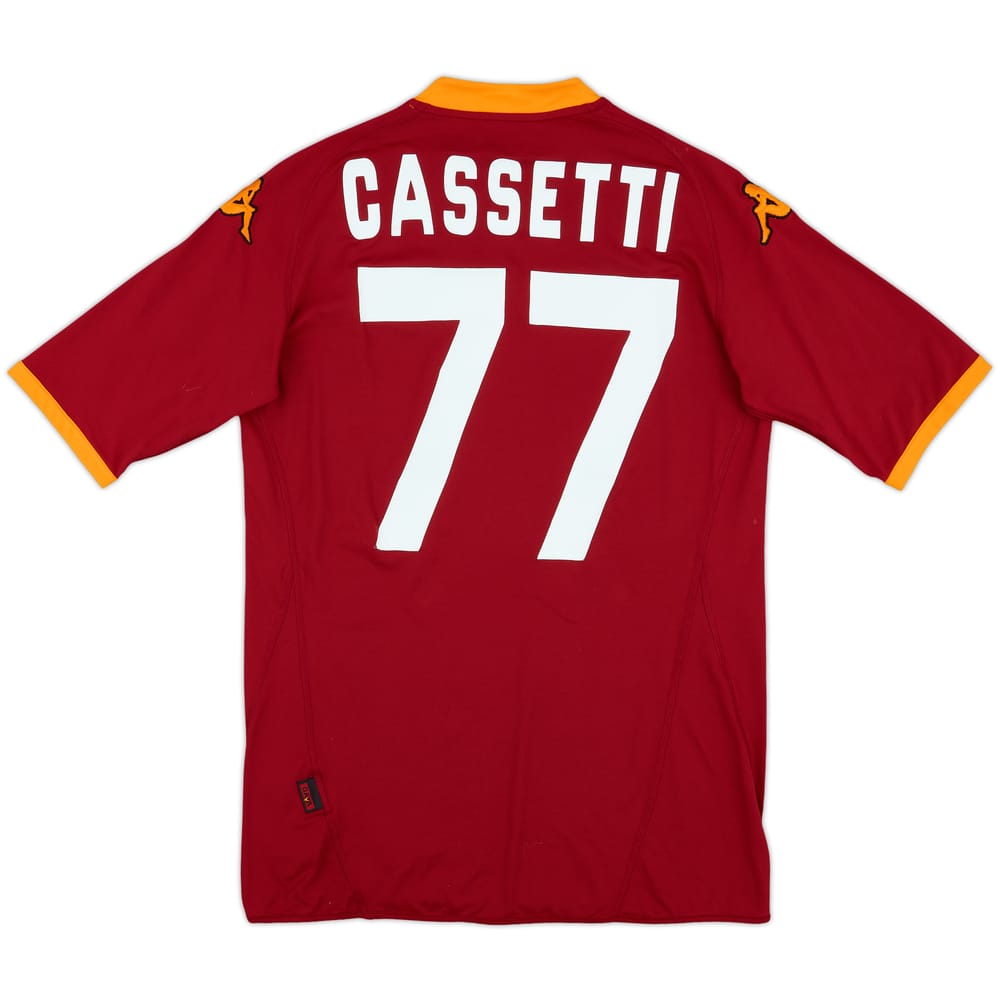 2007-08 Roma Home Shirt Cassetti #77 - 6/10 - (L)