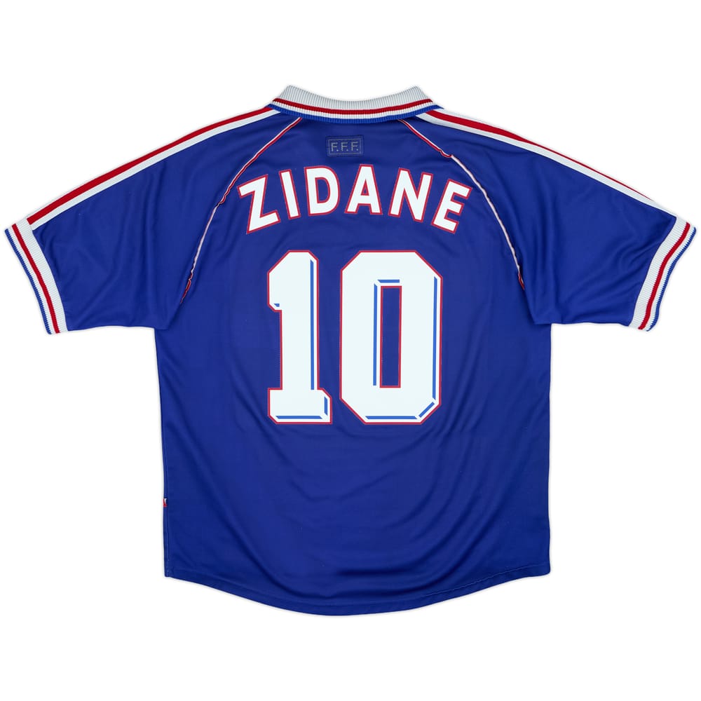 1998-00 France Home Shirt Zidane #10 - 8/10 - (L)