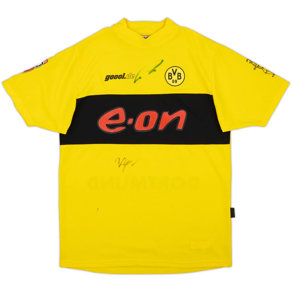 2002-03 Borussia Dortmund Signed Home Shirt - 8/10 - (S)