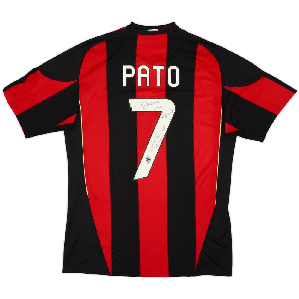 2010-11 AC Milan Signed Home Shirt Pato #7 - 7/10 - (M)