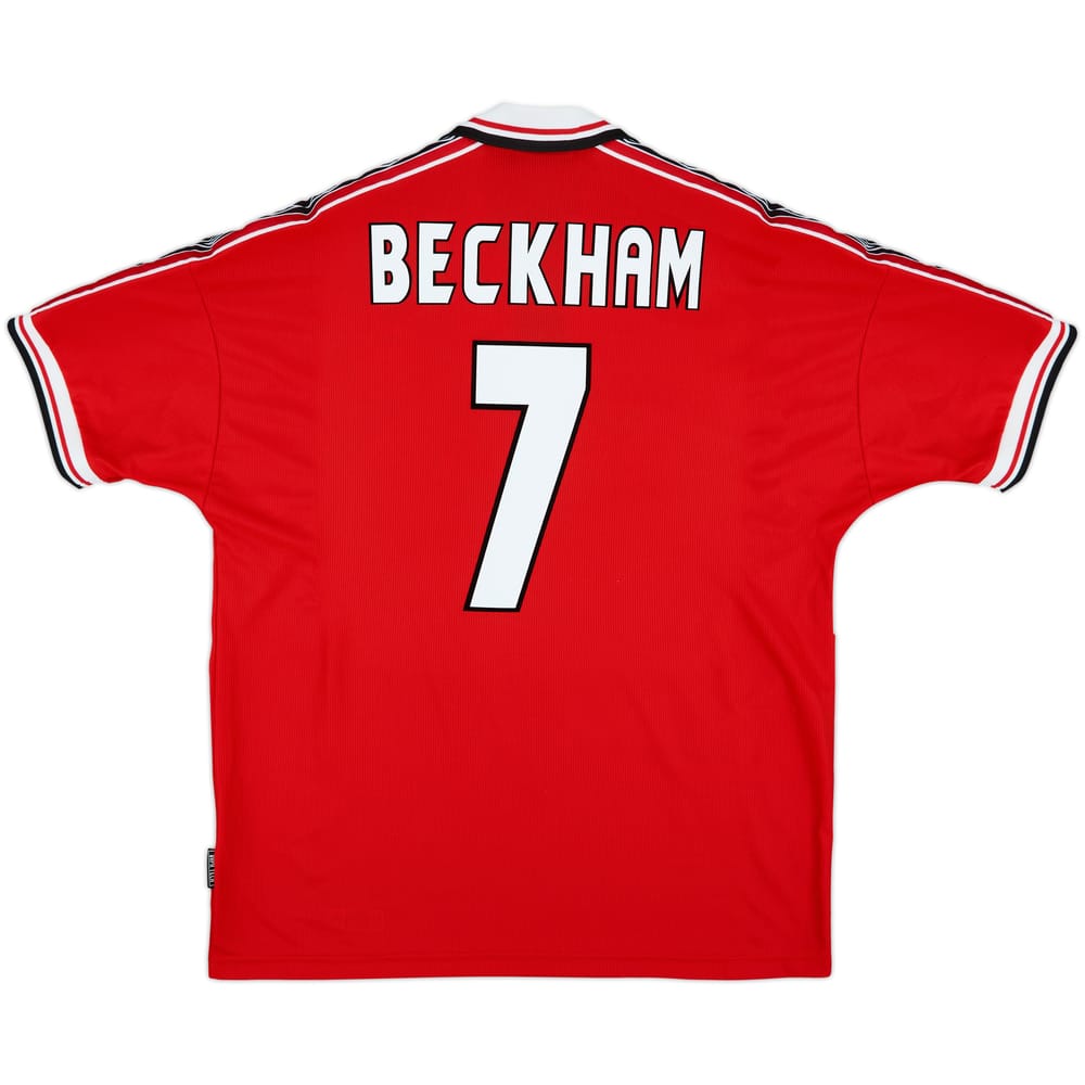 1998-00 Manchester United Home Shirt Beckham #7 - 8/10 - (XL)