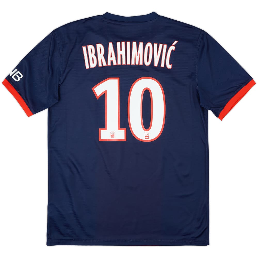 2013-14 Paris Saint-Germain Home Shirt Ibrahimovic #10 - 7/10 - (M)