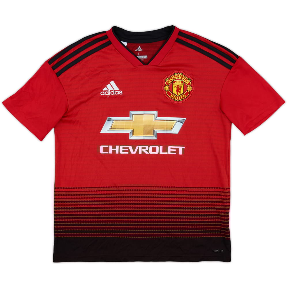 2018-19 Manchester United Home Shirt - 7/10 - (L.Boys)