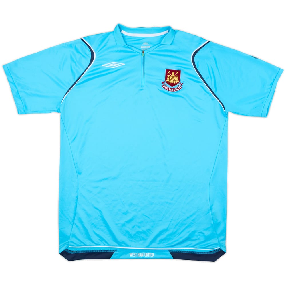 2008-09 West Ham Umbro 1/4 Zip Polo Shirt - 9/10 - (L)