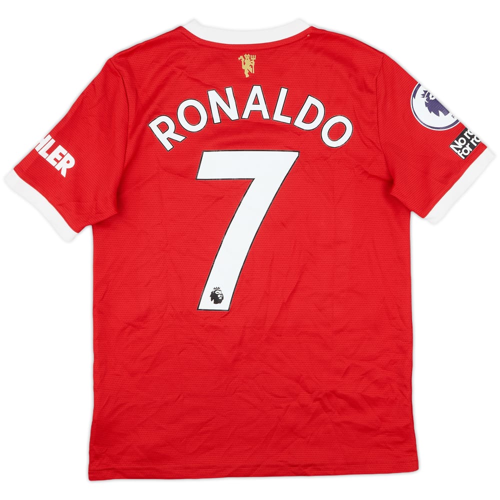 2021-22 Manchester United Home Shirt Ronaldo #7 - 8/10 - (L.Boys)
