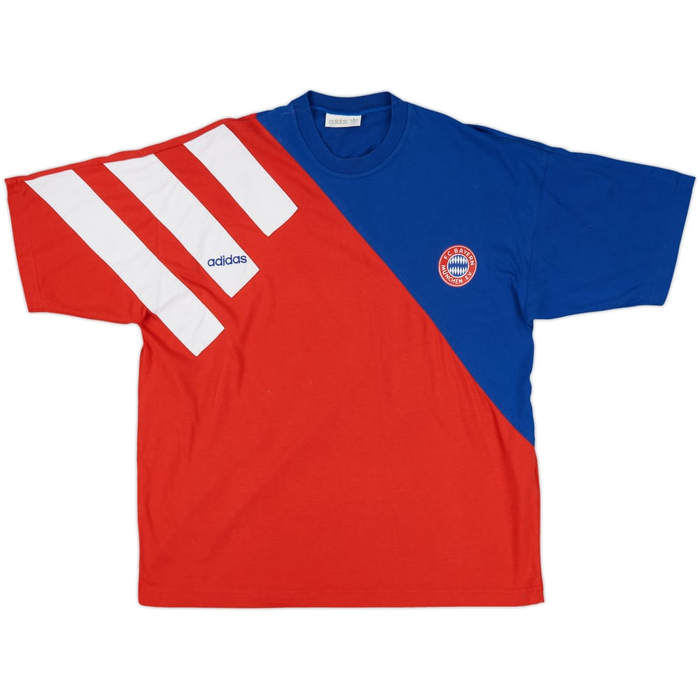 1991-92 Bayern Munich adidas Cotton T-Shirt - 9/10 - (L/XL)