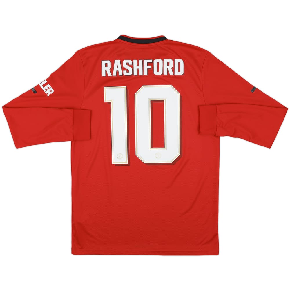 2019-20 Manchester United Home L/S Shirt Rashford #10 - 10/10 - (M)