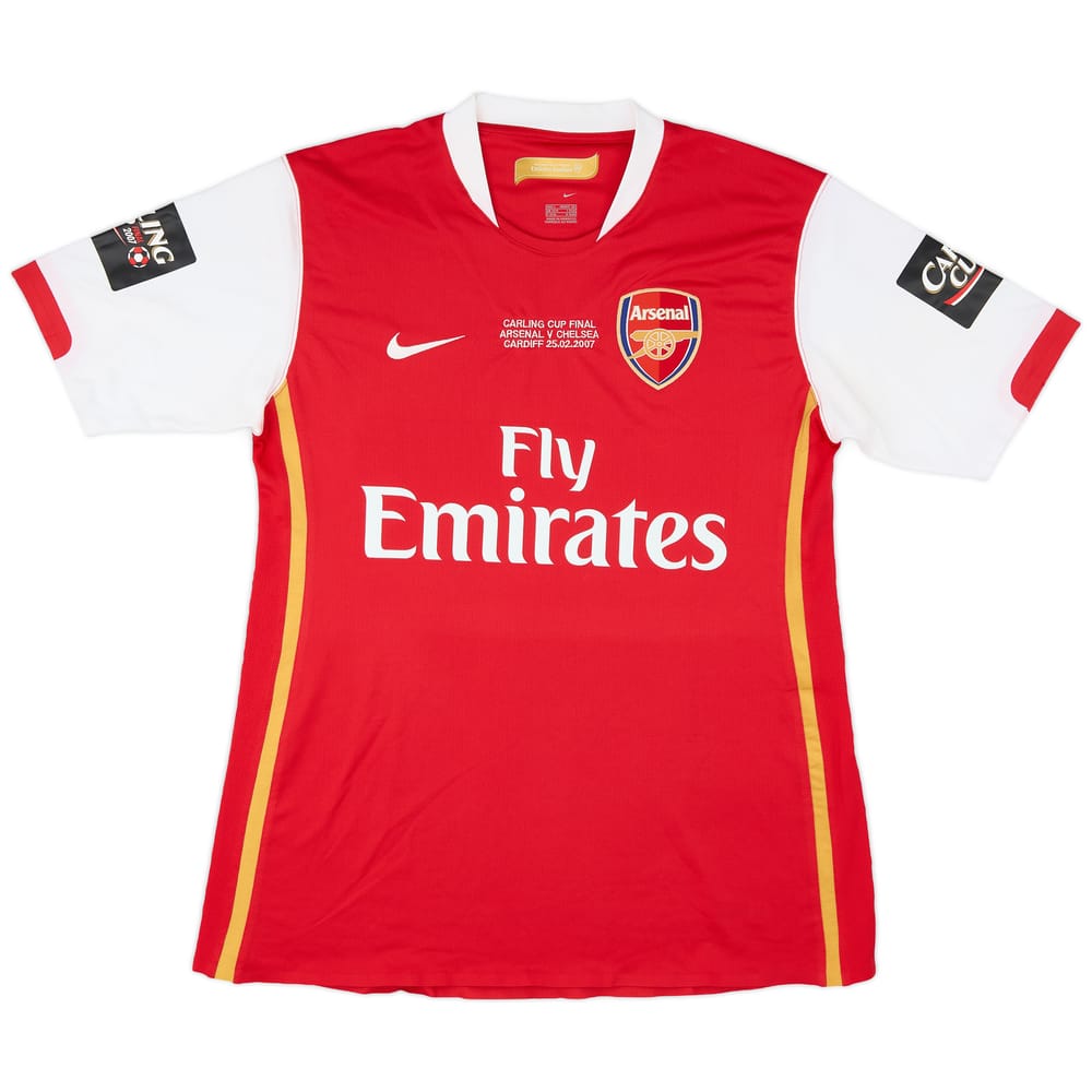 2007 Arsenal Carling Cup Final Player Issue Home Shirt