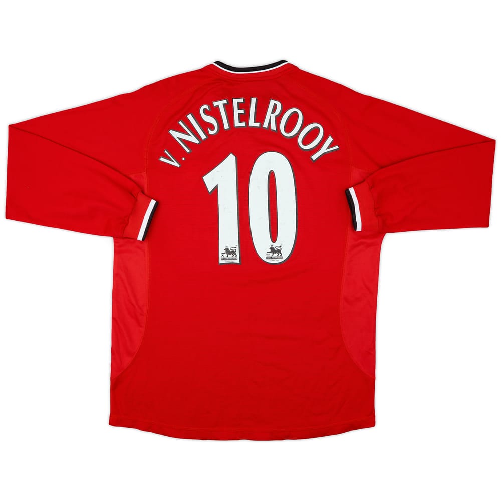 2000-02 Manchester United Home L/S Shirt v.Nistelrooy #10 - 7/10 - (M)
