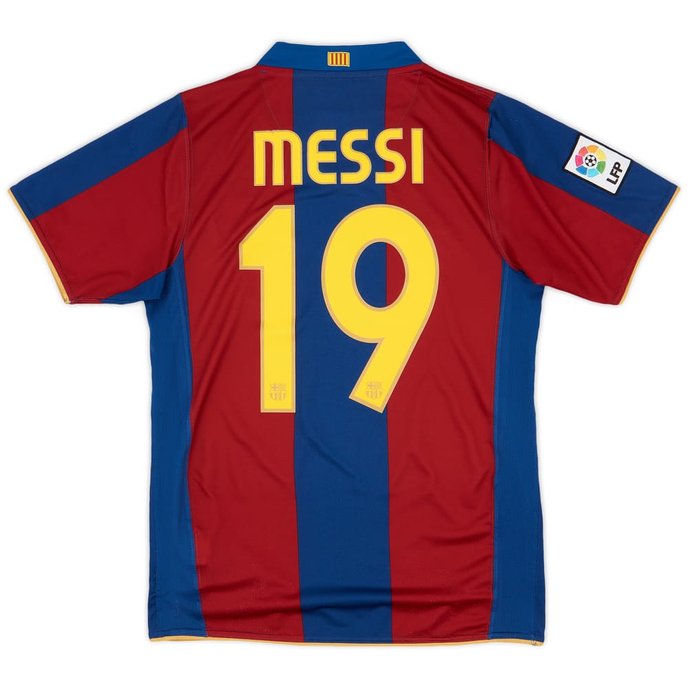 2007-08 Barcelona Home Shirt Messi #19 - 8/10 - (S)