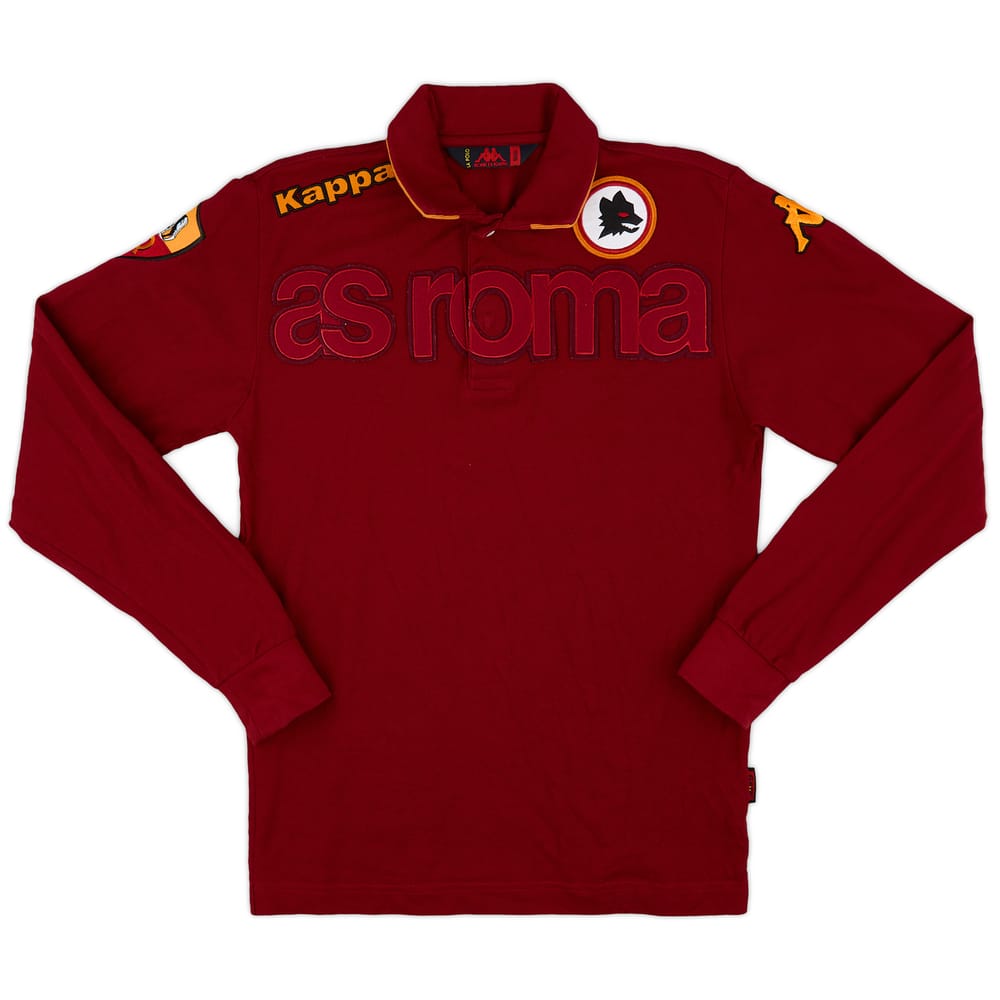 2007-08 Roma Kappa Polo L/S Shirt - 8/10 - (S)