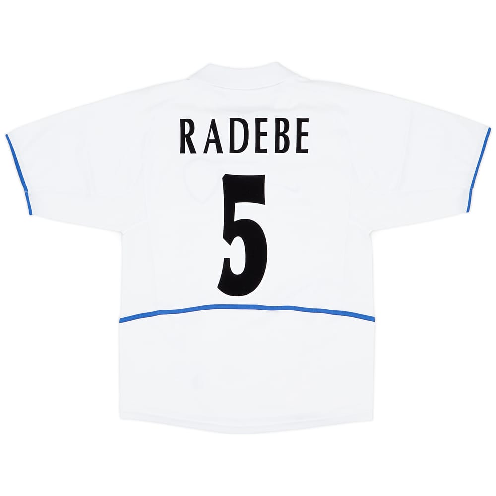 2002-03 Leeds United Home Shirt Radebe #5 - 6/10 - (M)