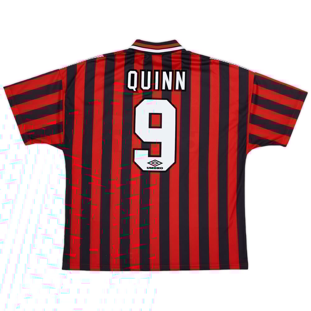 1994-96 Manchester City Away Shirt Quinn #9 - 8/10 - (XXL)
