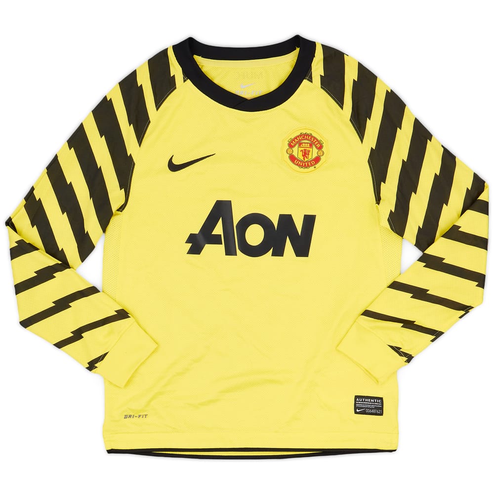 2010-11 Manchester United Yellow GK Shirt - 8/10 - (S.Boys)