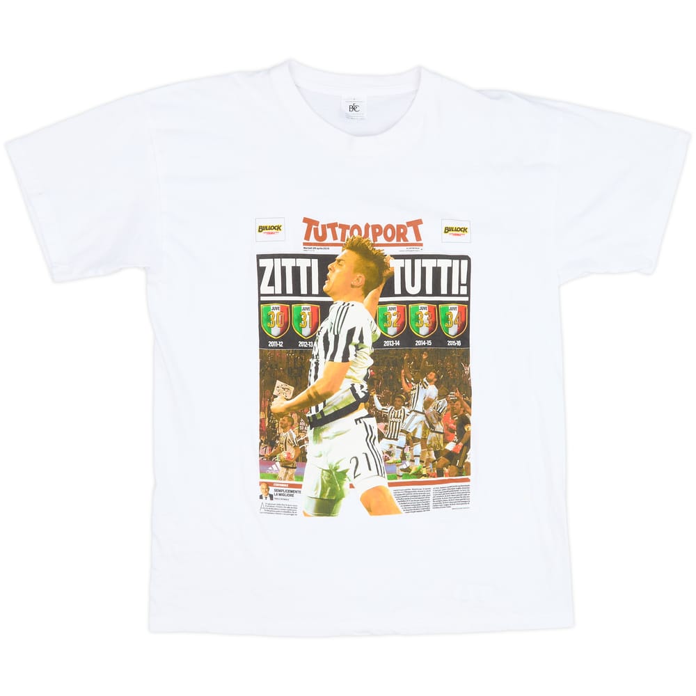 2016 Juventus Graphic Tee - 10/10 - (L)