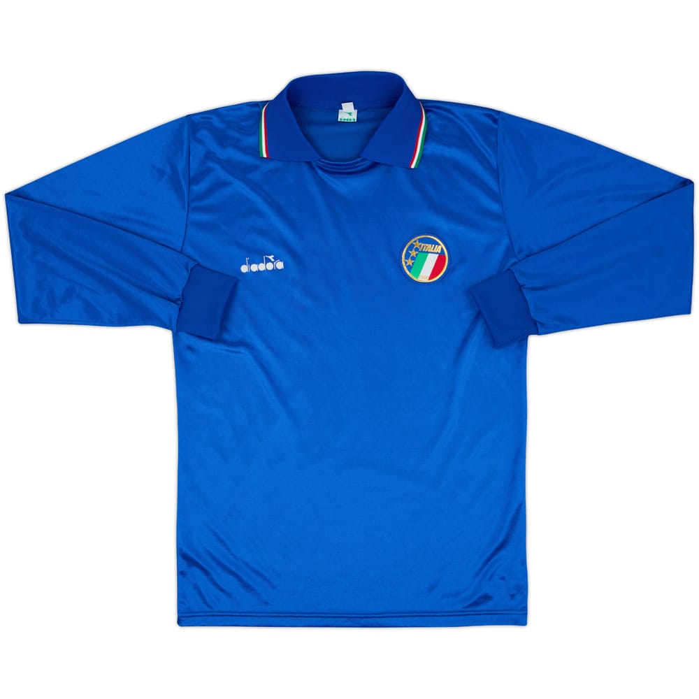 1986-91 Italy Home L/S Shirt - 4/10 - (L)
