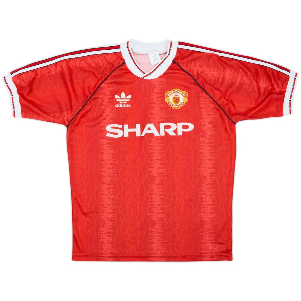 1990-92 Manchester United Home Shirt - 9/10 - (M/L)