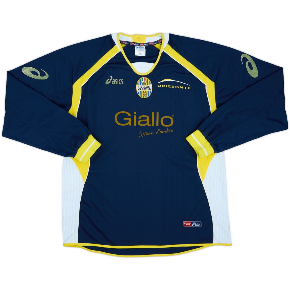 Camiseta Asics L/S de entrenamiento del Hellas Verona 2009-10 - 7/10 - (XL)