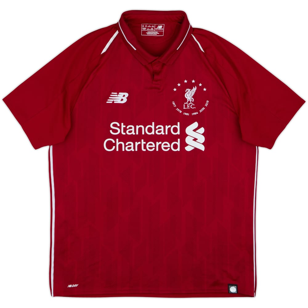 2018-19 Liverpool '6 Times' Home Shirt - 7/10 - (M)