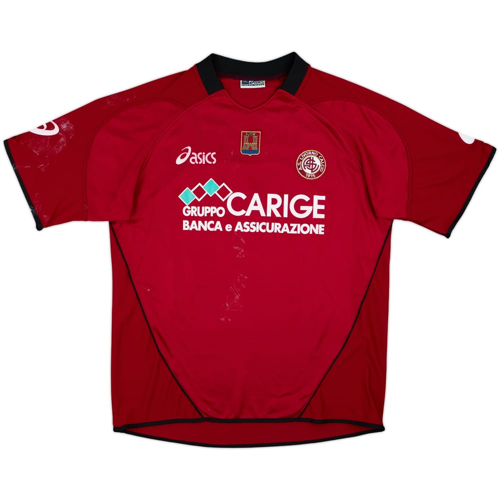 Camiseta de local firmada del Livorno 2005-06 Lucarelli #99 - 4/10 - (L)