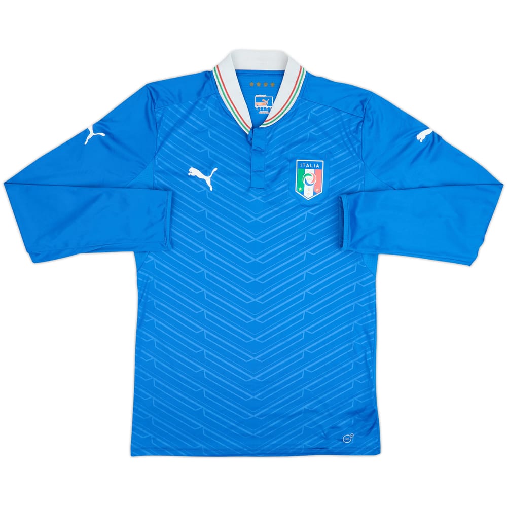 2012-13 Italy Home L/S Shirt - 6/10 - (L)