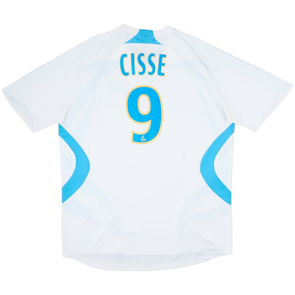 2007-08 Olympique Marseille Home Shirt Cisse #9 - 8/10 - (XL)