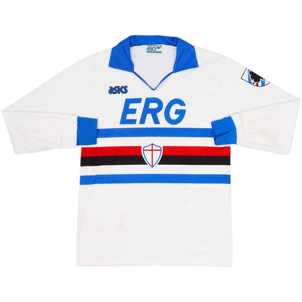 1991-92 Sampdoria Away L/S Shirt #10 - 4/10 - (M)