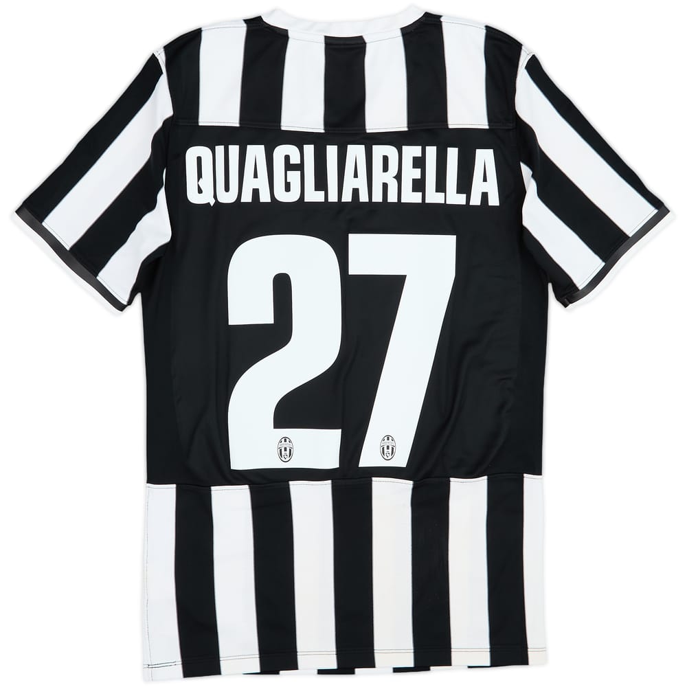 2013-14 Juventus Home Shirt Quagliarella #27 - 7/10 - (S)