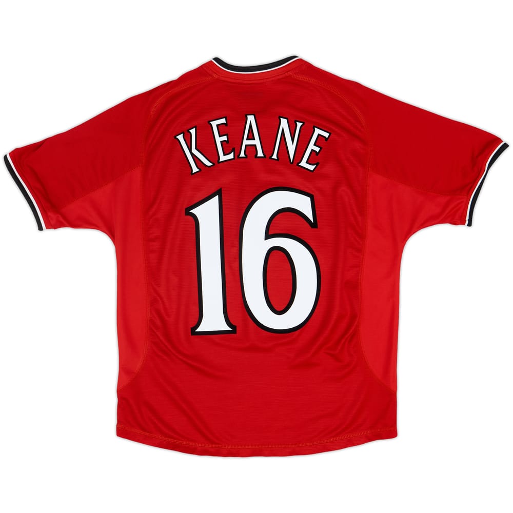 2000-02 Manchester United Home Shirt Keane #16 - 9/10 - (XL.Boys)