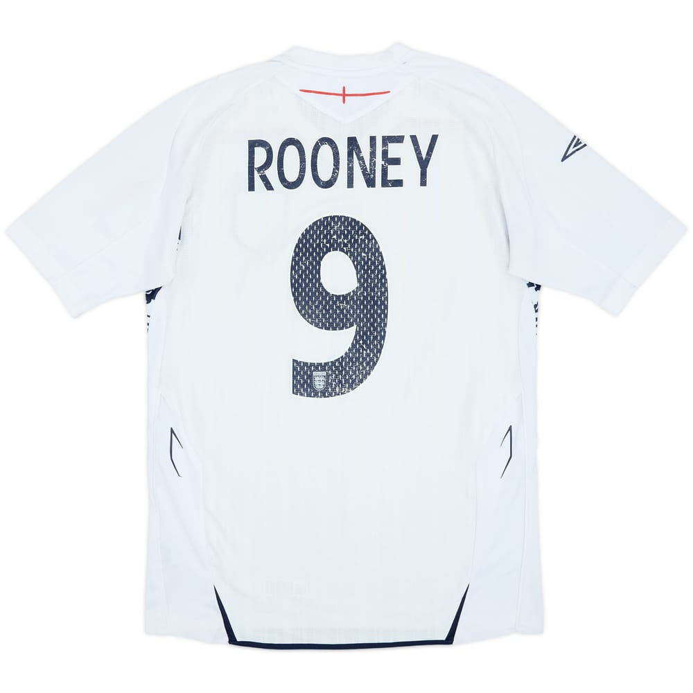 2007-09 England Home Shirt Rooney #9 - 5/10 - (S)