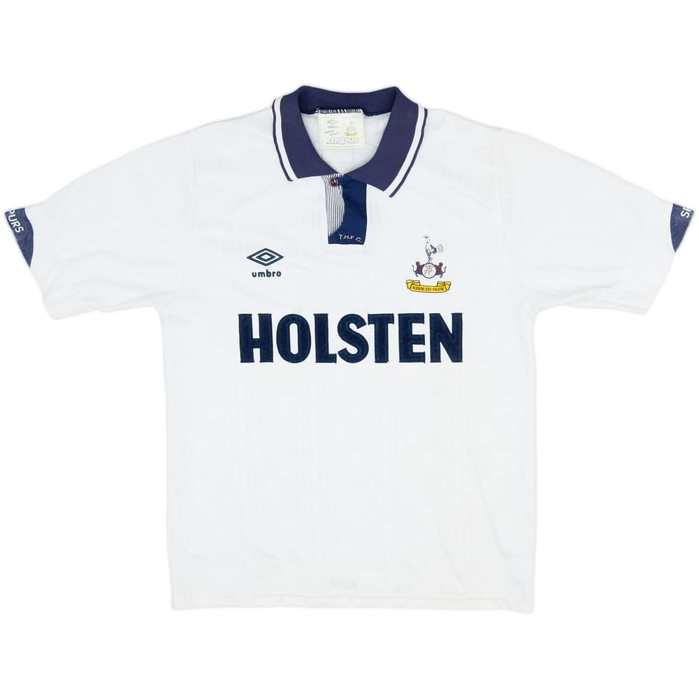 1991-93 Tottenham Home Shirt #8 - 8/10 - (S)