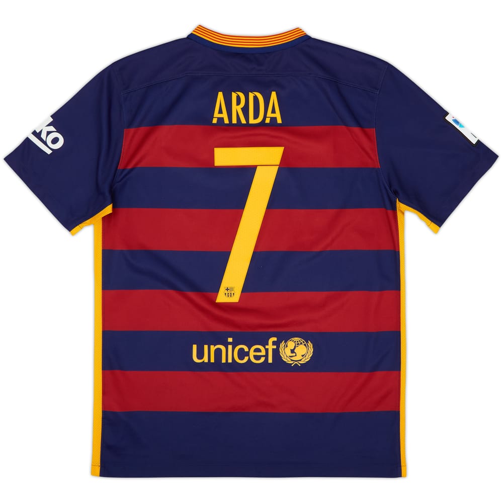 2015-16 Barcelona Home Shirt Arda #7 - 8/10 - (M)
