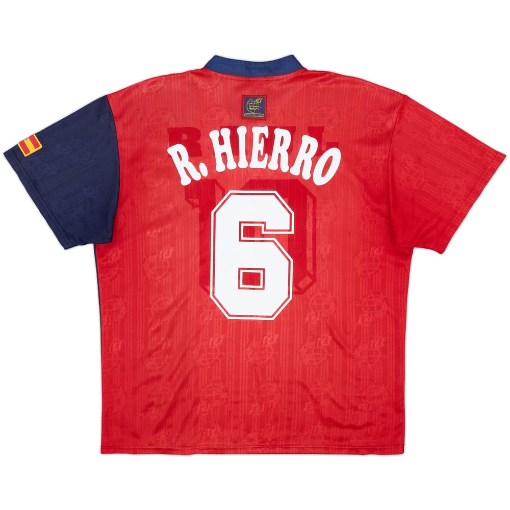 1996-98 Spain Home Shirt R.Hierro #6 - 4/10 - (XL)
