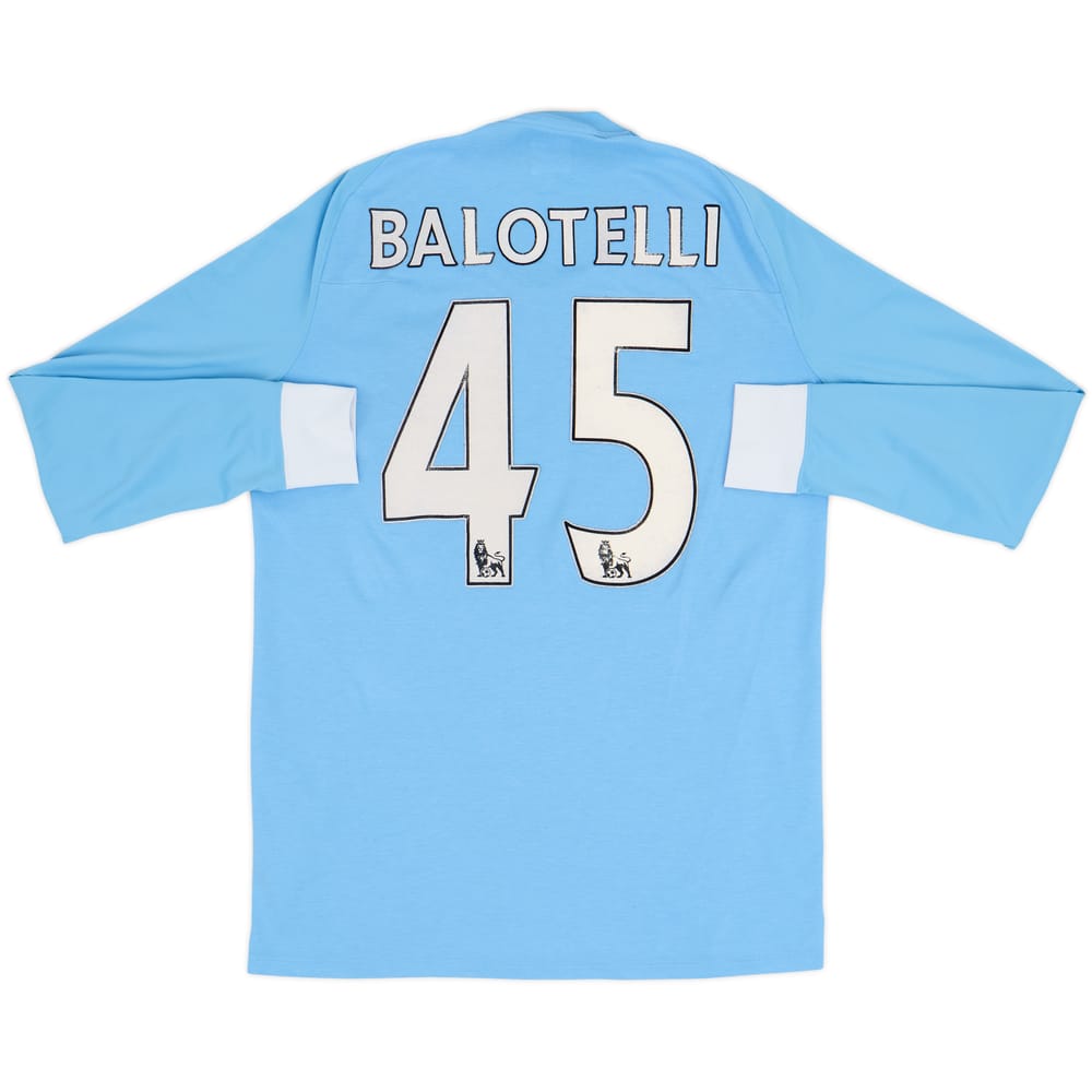 Camiseta de local L/S del Manchester City 2010-11 Balotelli #45 - 6/10 - (M)