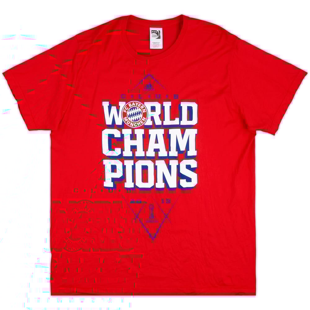 2013-14 Bayern Munich adidas 'World Champions' Camiseta gráfica - 9/10 - (XXL)