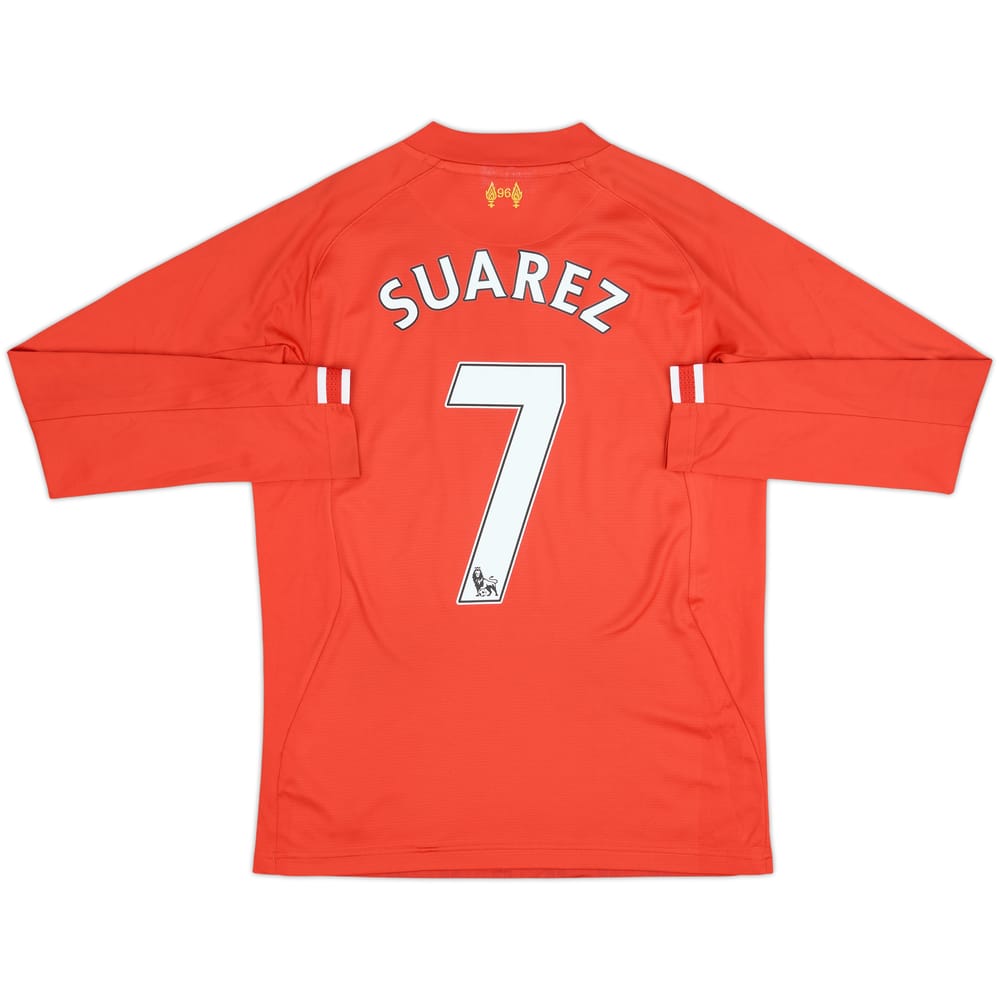 2013-14 Liverpool Home L/S Shirt Suarez #7 - 5/10 - (S)