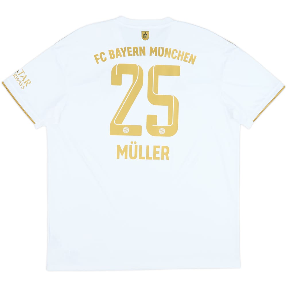 Camiseta de visitante del Bayern Munich 2022-23 Muller #25 - 9/10 - (XXL)