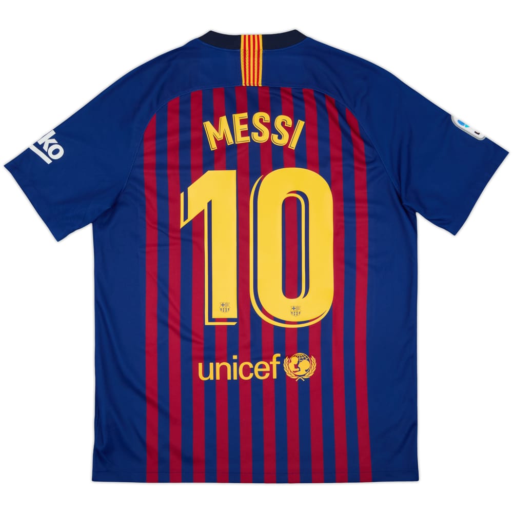 2018-19 Barcelona Home Shirt Messi #10 - 8/10 - (L)