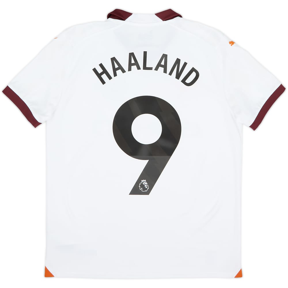 2023-24 Manchester City Away Shirt Haaland #9 - 9/10 - (XL.Boys)