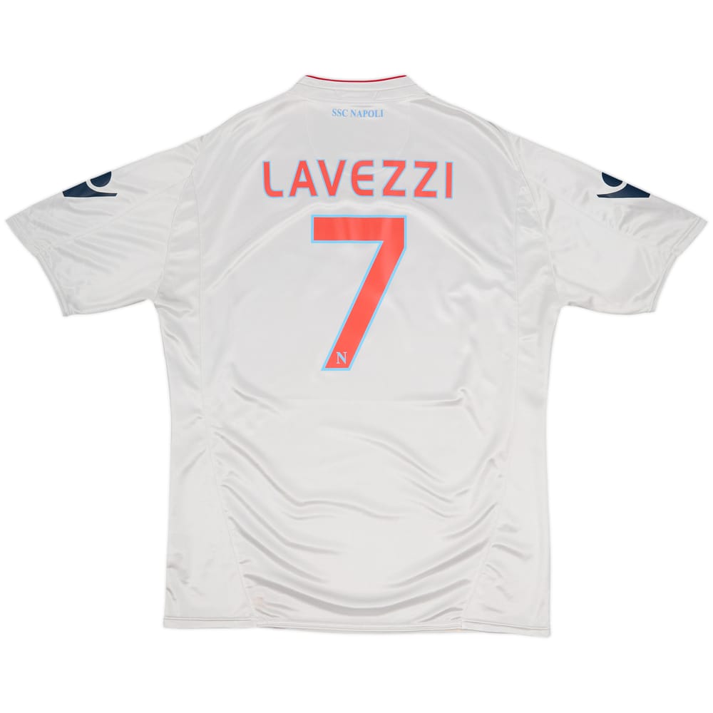 Camiseta básica de visitante del Napoli 2009-10 Lavezzi #7 - 7/10 - (3XL)